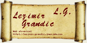 Ležimir Grandić vizit kartica